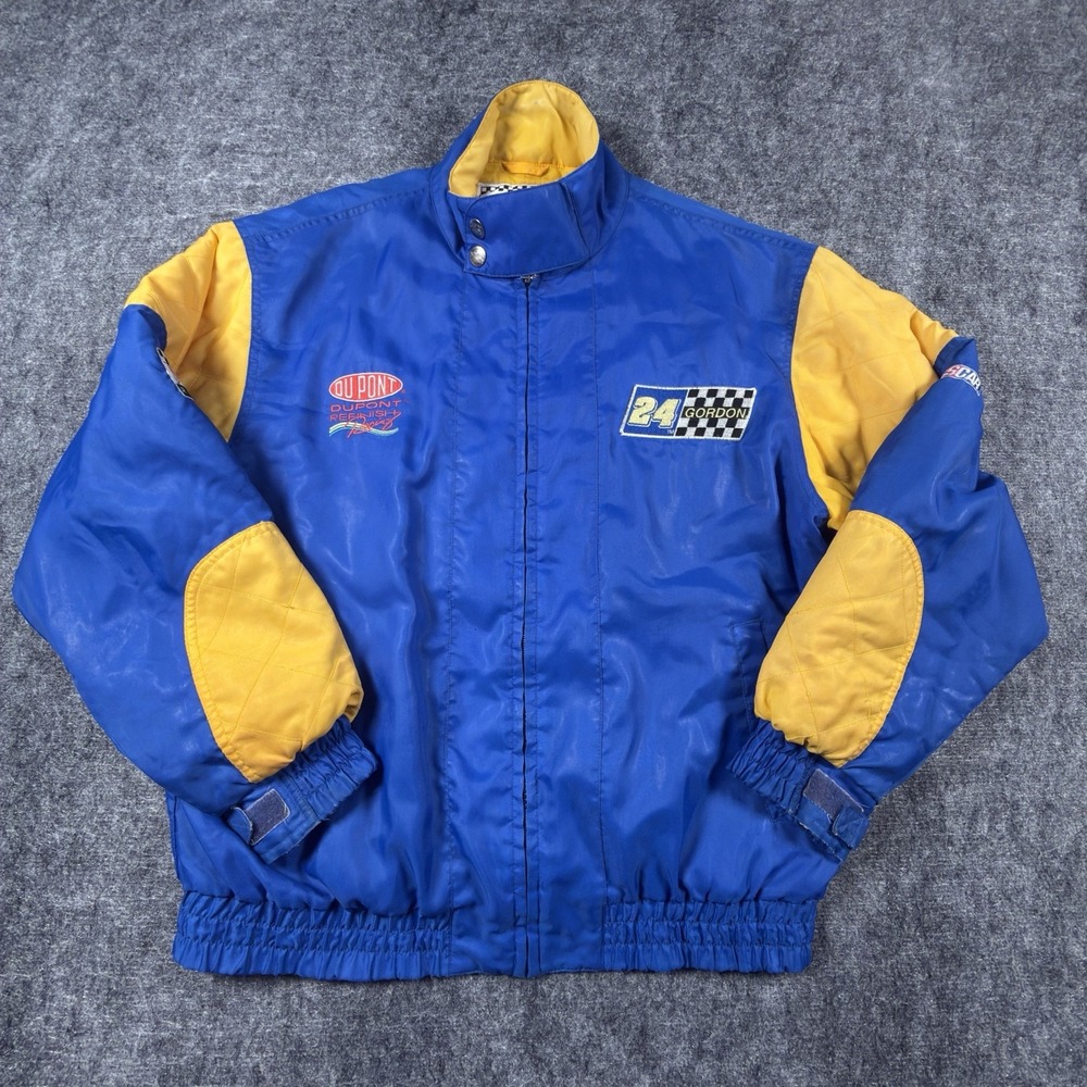 vtg 90s Nascar Jeff Gordon #24 Dupont racing jacket Hendrick Motorsport Nutmeg M